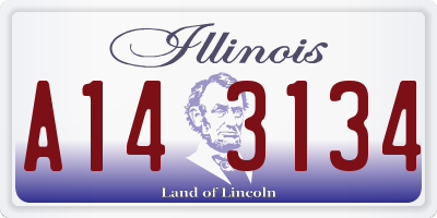 IL license plate A143134