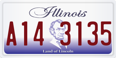 IL license plate A143135