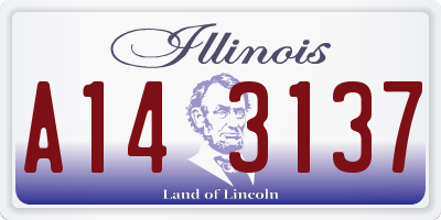 IL license plate A143137