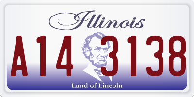IL license plate A143138