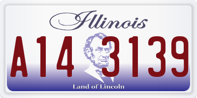 IL license plate A143139