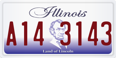 IL license plate A143143