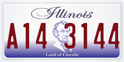 IL license plate A143144