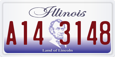 IL license plate A143148