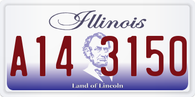 IL license plate A143150