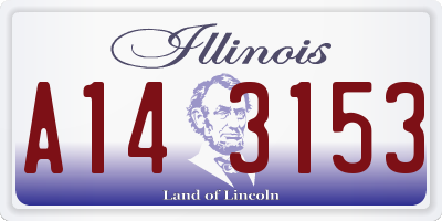 IL license plate A143153