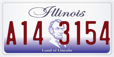 IL license plate A143154