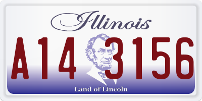 IL license plate A143156
