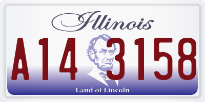 IL license plate A143158