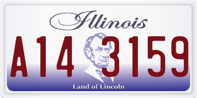IL license plate A143159