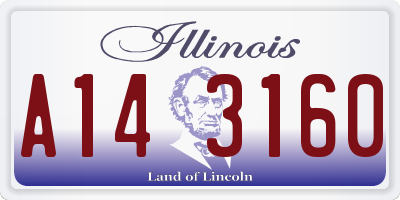 IL license plate A143160
