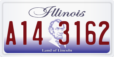 IL license plate A143162