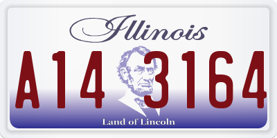 IL license plate A143164