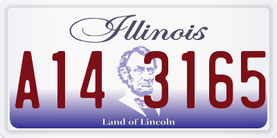 IL license plate A143165