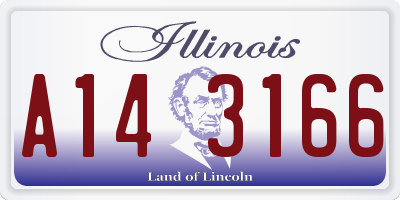 IL license plate A143166