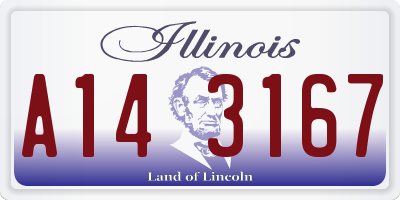 IL license plate A143167