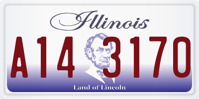 IL license plate A143170