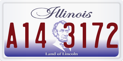 IL license plate A143172