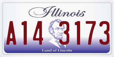 IL license plate A143173