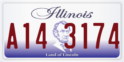 IL license plate A143174