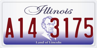 IL license plate A143175
