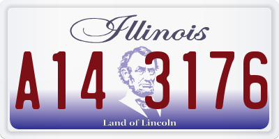 IL license plate A143176