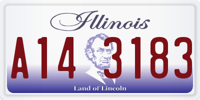 IL license plate A143183