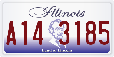 IL license plate A143185