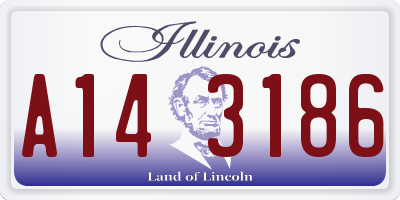IL license plate A143186