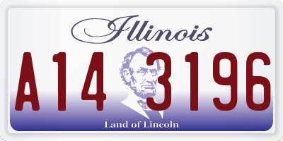 IL license plate A143196