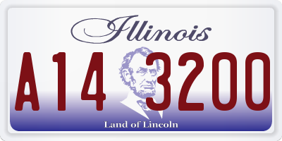 IL license plate A143200