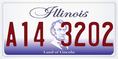 IL license plate A143202