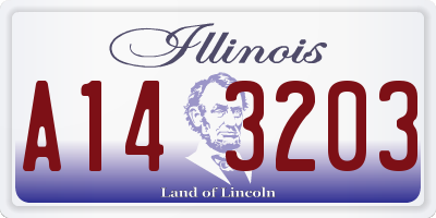 IL license plate A143203