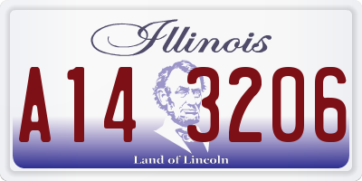 IL license plate A143206