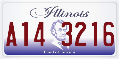 IL license plate A143216
