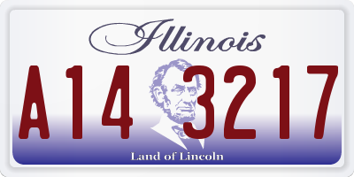 IL license plate A143217