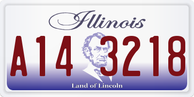 IL license plate A143218