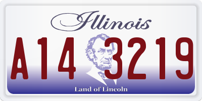 IL license plate A143219