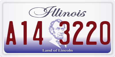 IL license plate A143220