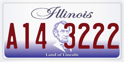 IL license plate A143222