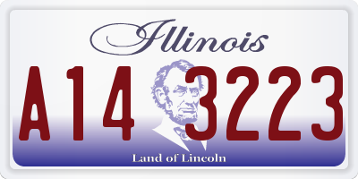 IL license plate A143223