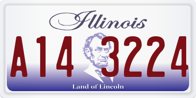 IL license plate A143224