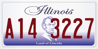 IL license plate A143227