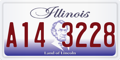 IL license plate A143228
