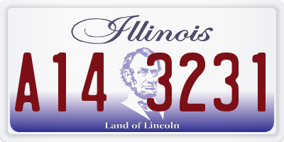 IL license plate A143231