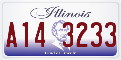 IL license plate A143233