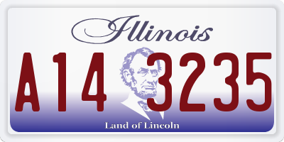 IL license plate A143235