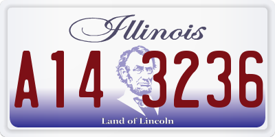 IL license plate A143236