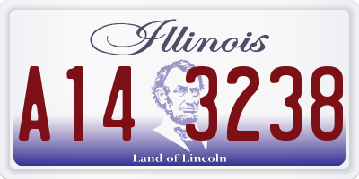 IL license plate A143238
