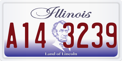 IL license plate A143239